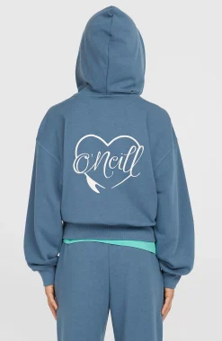 EnfantsSweat à capuche et zip intégral Script| Bleu