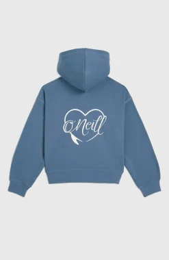 EnfantsSweat à capuche et zip intégral Script| Bleu