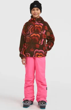 EnfantsSweat à capuche et col demi-zip Superfleece| Brun
