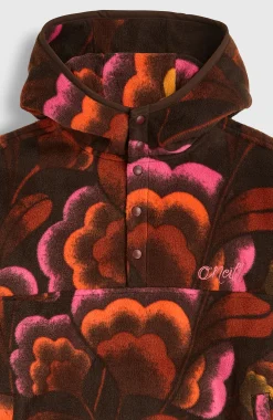 EnfantsSweat à capuche et col demi-zip Superfleece| Brun