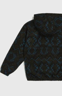 EnfantsSweat à capuche et col demi-zip Superfleece| Noire