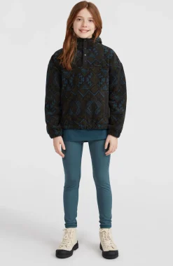 EnfantsSweat à capuche et col demi-zip Superfleece| Noire