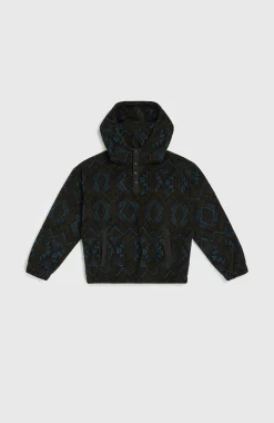 EnfantsSweat à capuche et col demi-zip Superfleece| Noire