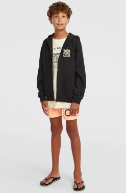 EnfantsSweat à capuche et zip intégral Graphic| Noire