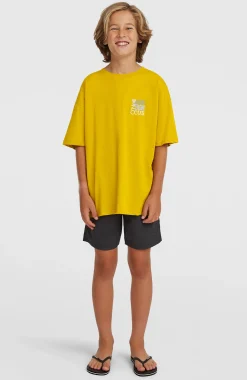 EnfantsT-shirt Back Print| Jaune