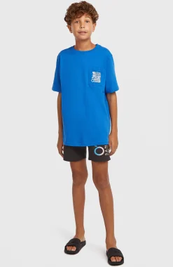 EnfantsT-shirt Chest Pocket| Bleu