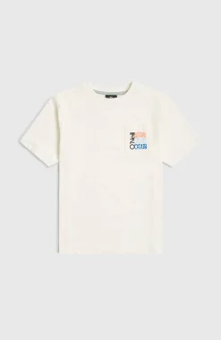EnfantsT-shirt Chest Pocket| Blanc