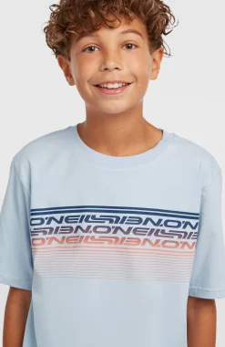 EnfantsT-shirt O'Neill Logo Stripe| Bleu