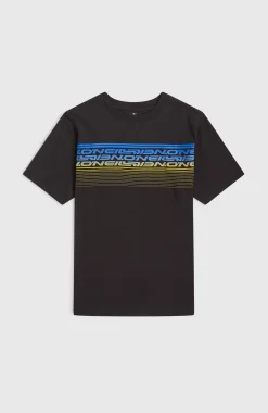 EnfantsT-shirt O'Neill Logo Stripe| Noire
