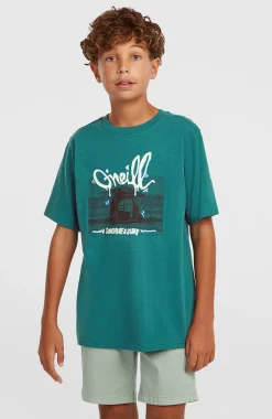 EnfantsT-shirt Slub Graphic| Vert
