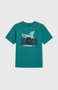 EnfantsT-shirt Slub Graphic| Vert