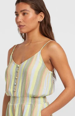 FemmesCombishort boutonnée à fines bretelles| Jaune