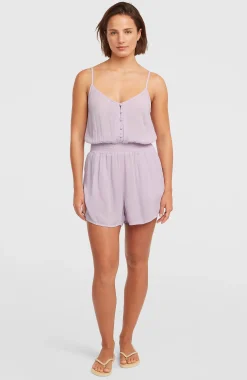 FemmesCombishort boutonnée à fines bretelles| Violet