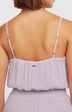 FemmesCombishort boutonnée à fines bretelles| Violet