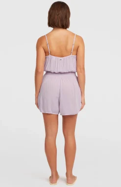 FemmesCombishort boutonnée à fines bretelles| Violet