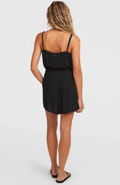 FemmesCombishort boutonnée à fines bretelles| Noire