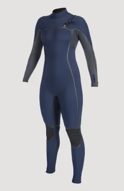 FemmesHyperfreak Fire 4/3mm Chest Zip Full Wetsuit| Bleu