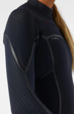 FemmesHyperfreak Fire 5/4mm+ Chest Zip Full Wetsuit| Noire