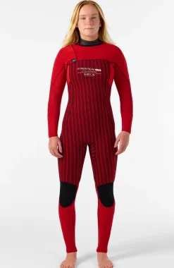 FemmesHyperfreak Fire 5/4mm+ Chest Zip Full Wetsuit| Noire