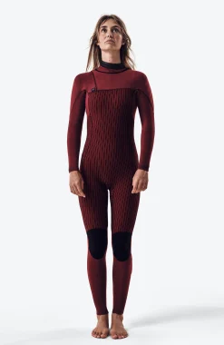 FemmesHyperfreak Fire 5/4mm Chest Zip Full Wetsuit| Bleu