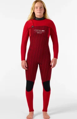 FemmesHyperfreak Fire 4/3mm+ Chest Zip Full Wetsuit| Noire