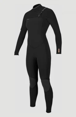 FemmesHyperfreak Plus 5/4mm Chest Zip Full Wetsuit| Noire