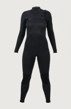FemmesHyperfreak Plus 3/2mm Chest Zip Full Wetsuit| Noire