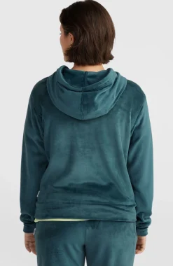 FemmesPolaire à capuche Velour| Bleu