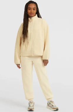 FemmesPolaire à poils longs et zip intégral Must-Have| Beige