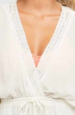 FemmesRobe Essentials Tokeena Cover Up| Blanc