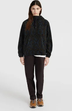 FemmesSweat à capuche demi-zip Superfleece| Noire