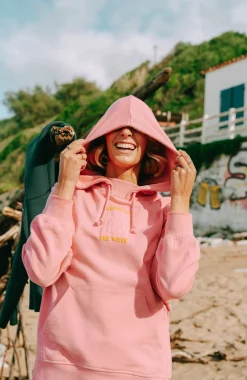 FemmesSweat à capuche Women of the Wave| Rose