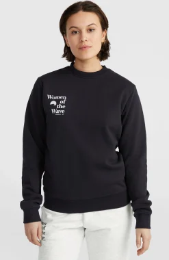 FemmesSweatshirt à col rond Women of the Wave| Noire