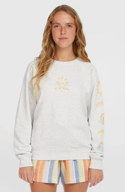 FemmesSweatshirt Beach Vintage Crew| Blanc