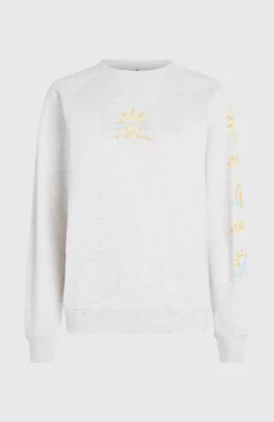 FemmesSweatshirt Beach Vintage Crew| Blanc