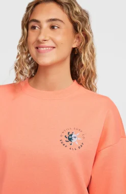 FemmesSweatshirt Summer Must-Have Crewneck| Orange