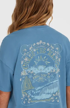 FemmesT-shirt Beach Vintage| Bleu
