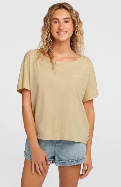 FemmesT-shirt Essentials O'Neill Script Scoop Neck| Beige