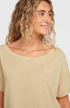 FemmesT-shirt Essentials O'Neill Script Scoop Neck| Beige