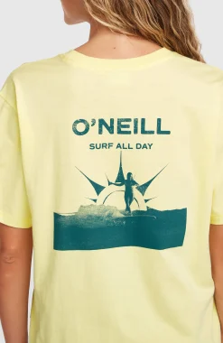 FemmesT-shirt O'Neill Boxy Back-Print| Jaune