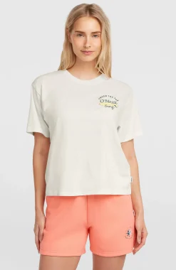 FemmesT-shirt O'Neill Boxy Back-Print| Blanc
