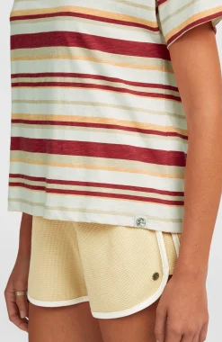 FemmesT-shirt O'Riginals Boxy Stripe| Beige