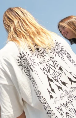 FemmesT-shirt oversize Surf Heroes| Blanc