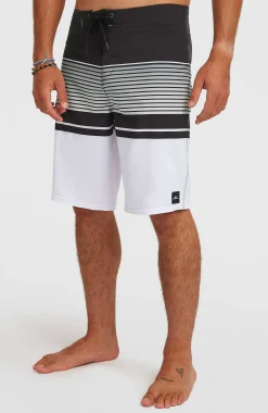HommesBoardshort Lennox Stripe 21| Blanc Mix