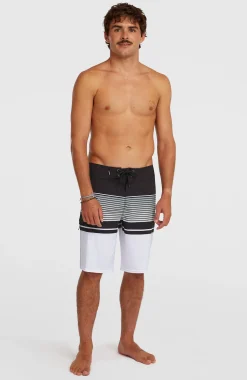 HommesBoardshort Lennox Stripe 21| Blanc Mix