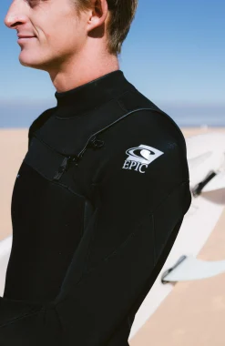 HommesEpic 5/4mm Chest Zip Full Wetsuit| Noire