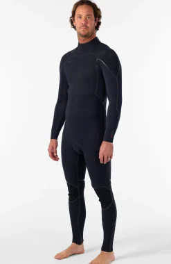 HommesHyperfreak Fire 4/3mm+ Back Zip Full Wetsuit| Noire