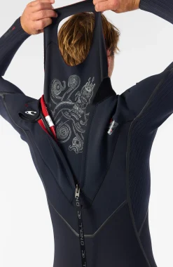 HommesHyperfreak Fire 4/3mm+ Back Zip Full Wetsuit| Noire