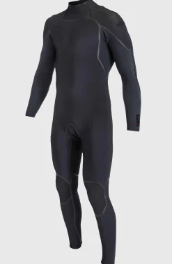 HommesHyperfreak Fire 4/3mm Back Zip Full Wetsuit| Noire