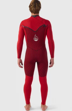 HommesHyperfreak Fire 5/4mm+ Chest Zip Full Wetsuit| Noire